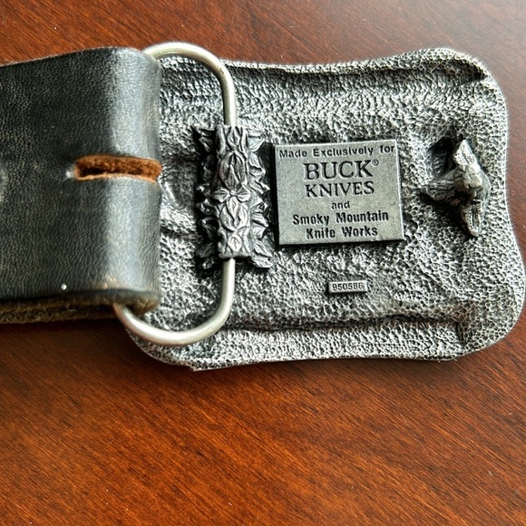 Motor Harley Davidson Cycle leather belt Owl brand sz 36 metal buckle leather - Picture 17 of 17